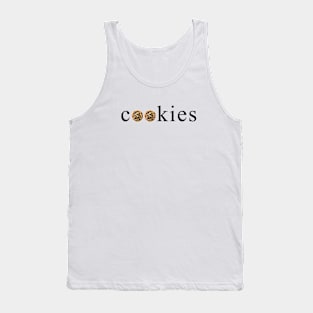 Cookies Black Text Tank Top